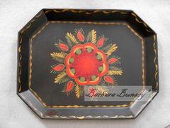 Red Circle Coffin Tray